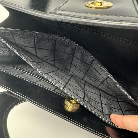 Celine 2-Way Black Leather Smooth Crossbody Top Handle Bag - Picture 13 of 15